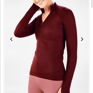 Fabletics Luciano ribbed seamless l/s zip up NWT